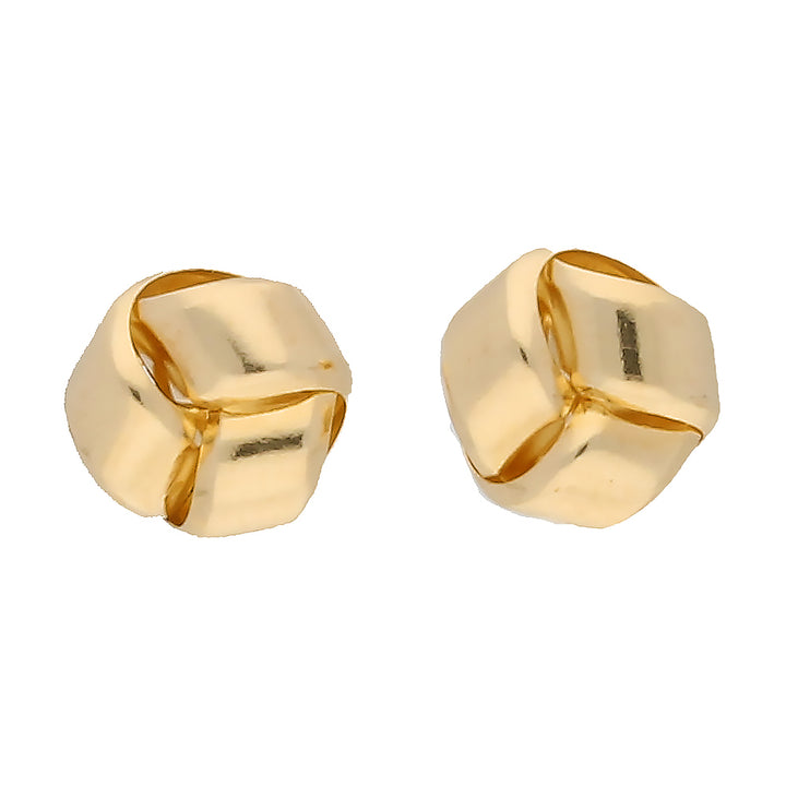 9ct Yellow Gold Knot Stud Earrings - Michael Jones Jeweller