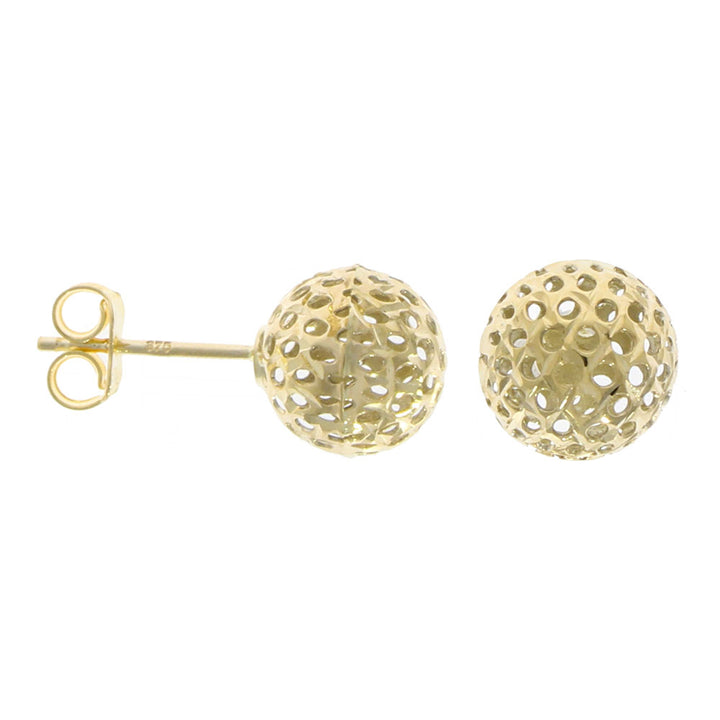 9ct Yellow Gold Pierced Ball Stud Earrings - Michael Jones Jeweller