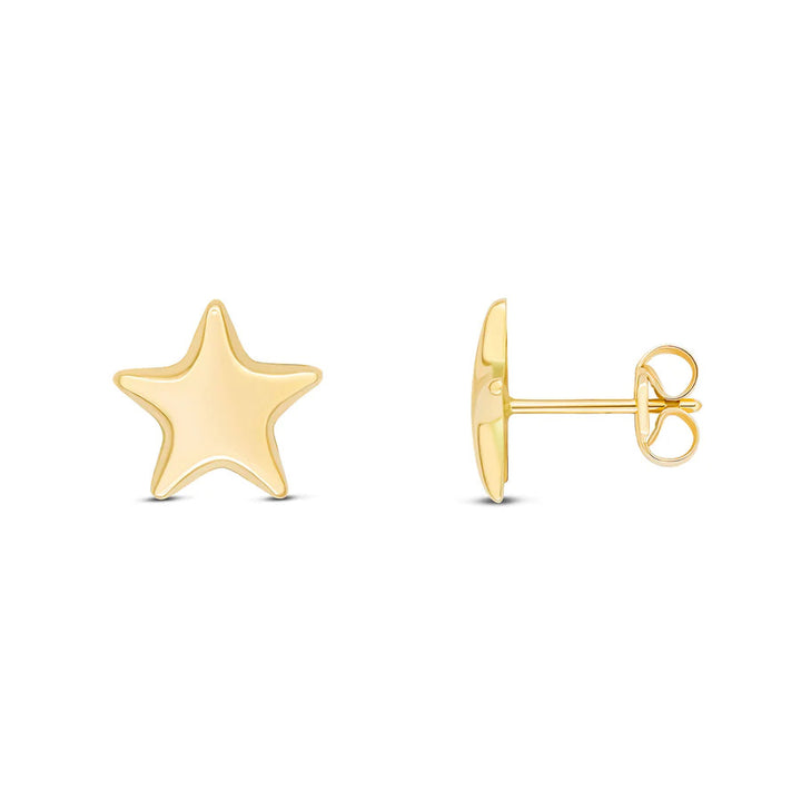 Star 9ct Yellow Gold Stud Earrings
