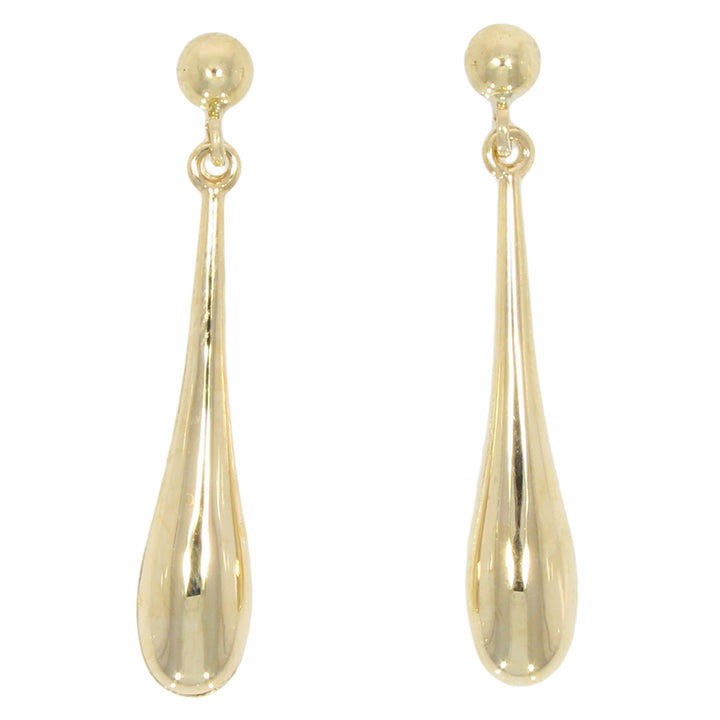 9ct Yellow Gold Long Torpedo Drop Earrings - Michael Jones Jeweller