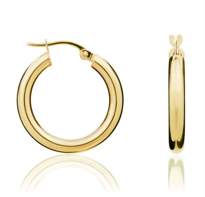 Polished 9ct Yellow Gold Hoop Earrings