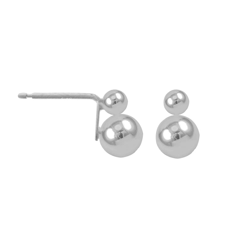 Double Ball Stud Earrings