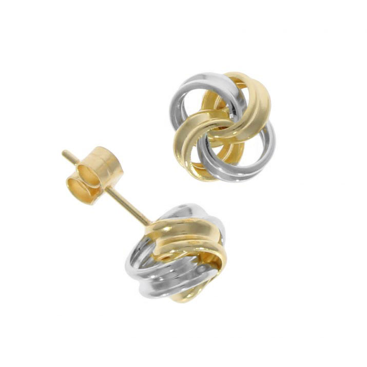 Two Colour Knot Earrings