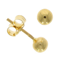 Polished 18ct Yellow Gold Ball Stud Earrings. 4mm - Michael Jones Jeweller