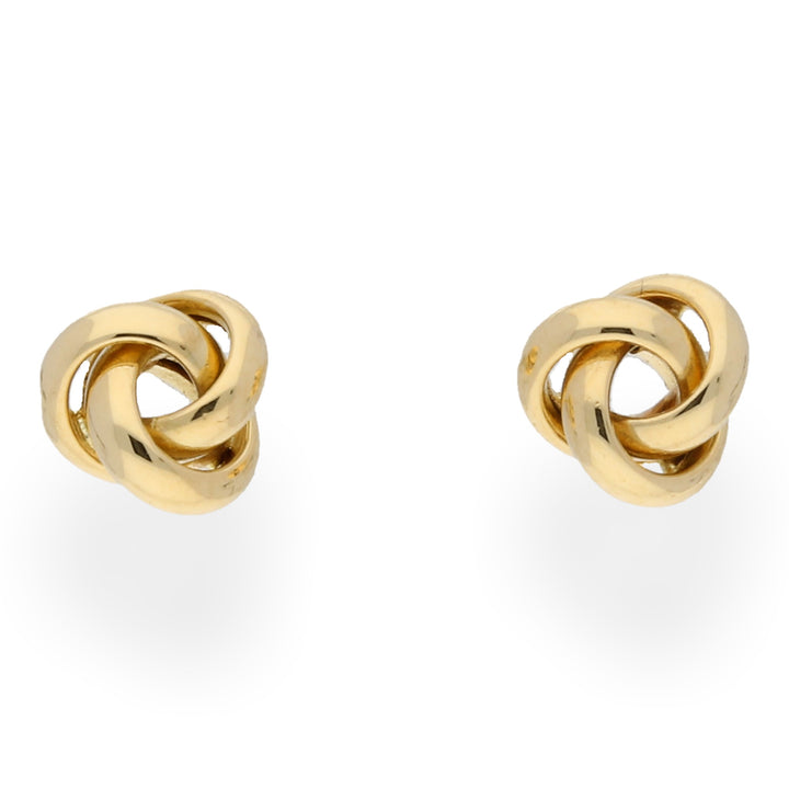 18ct Yellow Gold Knot Stud Earrings - Michael Jones Jeweller