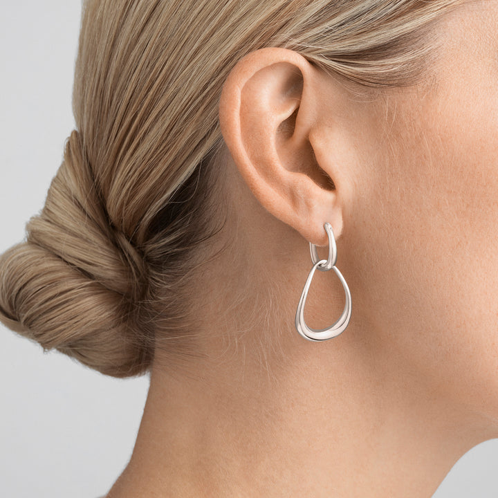 Georg Jensen OFFSPRING Sterling Silver Interlocking Earrings - Michael Jones Jeweller