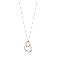 Georg Jensen OFFSPRING Sterling Silver and 18ct Rose Gold Necklace - Michael Jones Jeweller