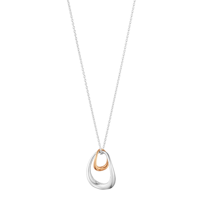 Georg Jensen OFFSPRING Sterling Silver and 18ct Rose Gold Necklace