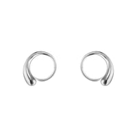 Georg Jensen MERCY Sterling Silver Swirl Earrings - Michael Jones Jeweller