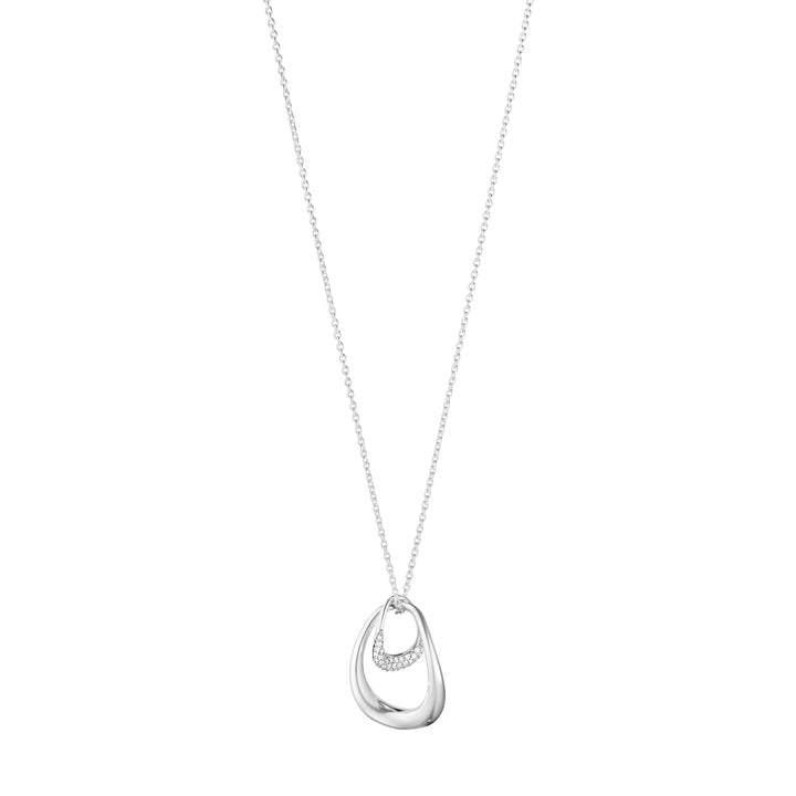 Georg Jensen OFFSPRING Diamond Sterling Silver Large Pendant - Michael Jones Jeweller