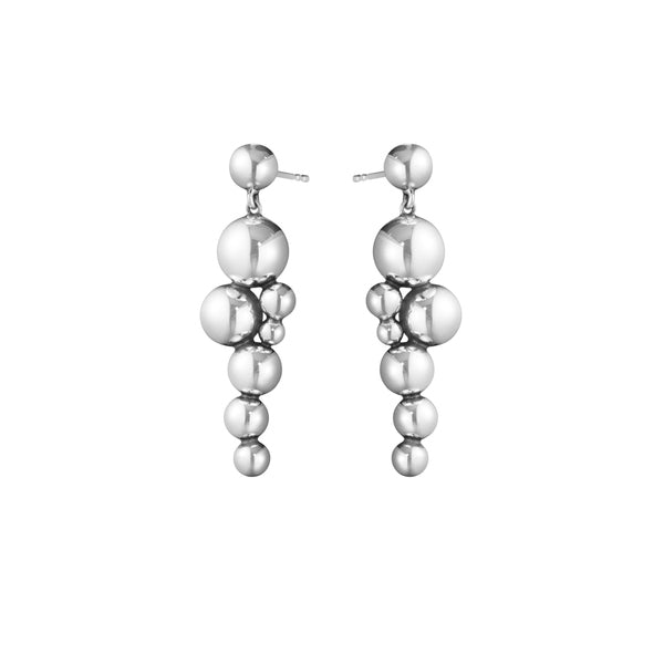 Georg Jensen MOONLIGHT GRAPES Sterling Silver Drop Earrings - Michael Jones Jeweller