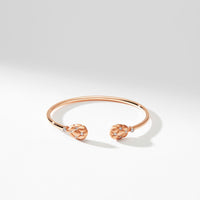 Fabergé Treillage Diamond 18ct Rose Gold Open Bangle - Michael Jones Jeweller