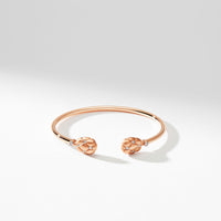 Fabergé Treillage Diamond 18ct Rose Gold Open Bangle - Michael Jones Jeweller