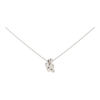 Diamond  Teardrop Cluster 0.66ct Asymetric 18ct White Gold Pendant - Michael Jones Jeweller