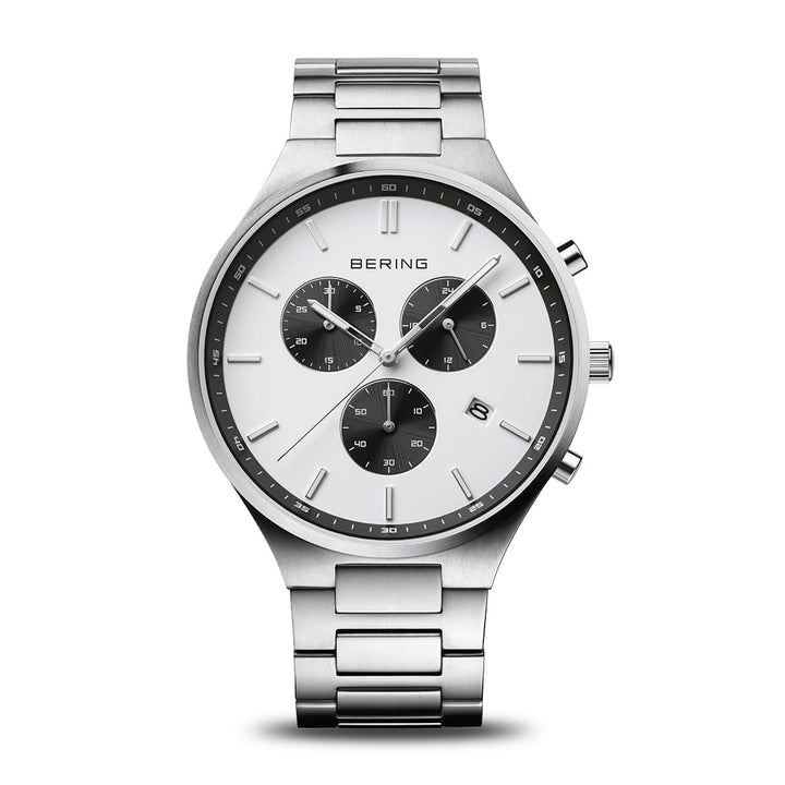 Bering Titanium 43mm Chronograph Quartz Watch 11743-704