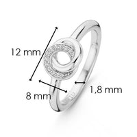 Ti Sento Cubic Zirconia Interlocking Circle Ring - Michael Jones Jeweller
