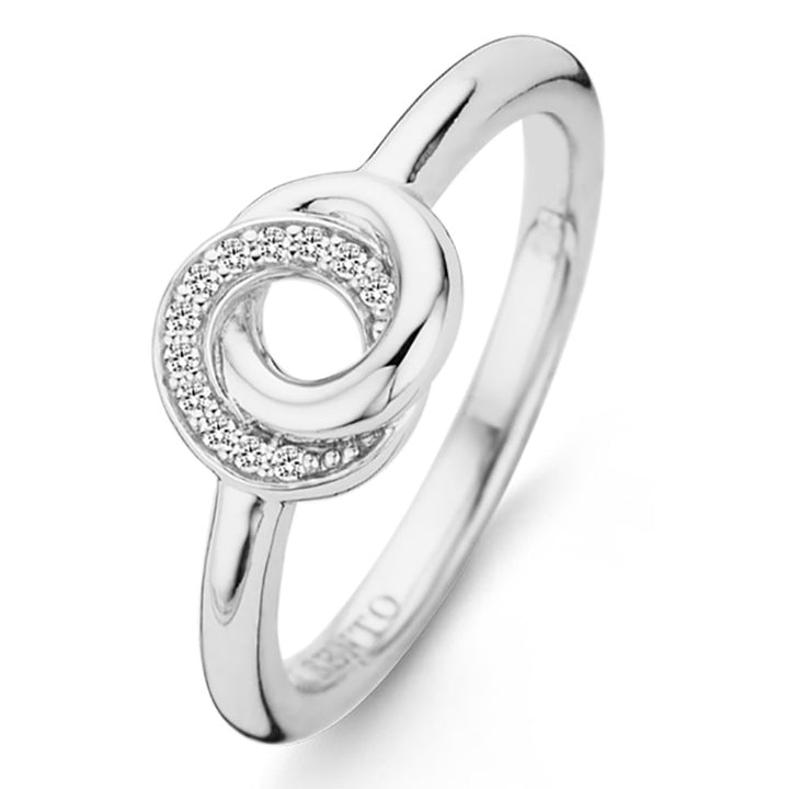 Ti Sento Cubic Zirconia Interlocking Circle Ring - Michael Jones Jeweller