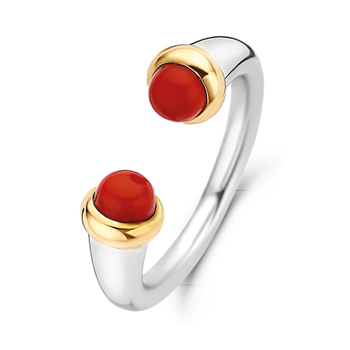 Ti Sento Coral Red Open Ring - Michael Jones Jeweller