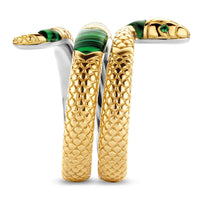 Ti Sento Malachite Green and Cubic Zirconia Snake Ring