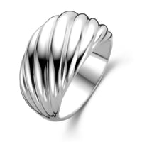 Ti Sento Silver Twisted Ring - Michael Jones Jeweller