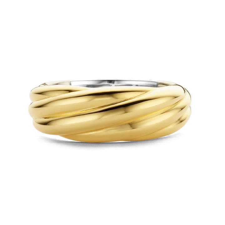 Ti Sento Yellow Gold Plated Twisted Ring