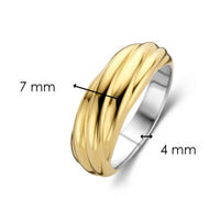 Ti Sento Yellow Gold Plated Twisted Ring