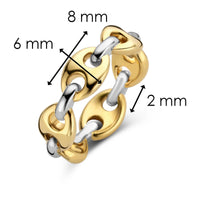 Ti Sento Coffee Bean Link Ring - Michael Jones Jeweller