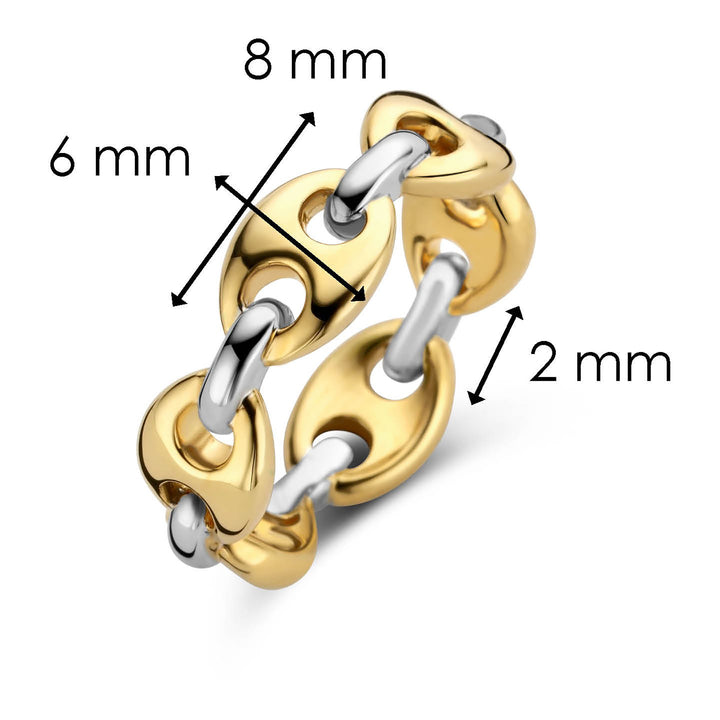 Ti Sento Coffee Bean Link Ring - Michael Jones Jeweller