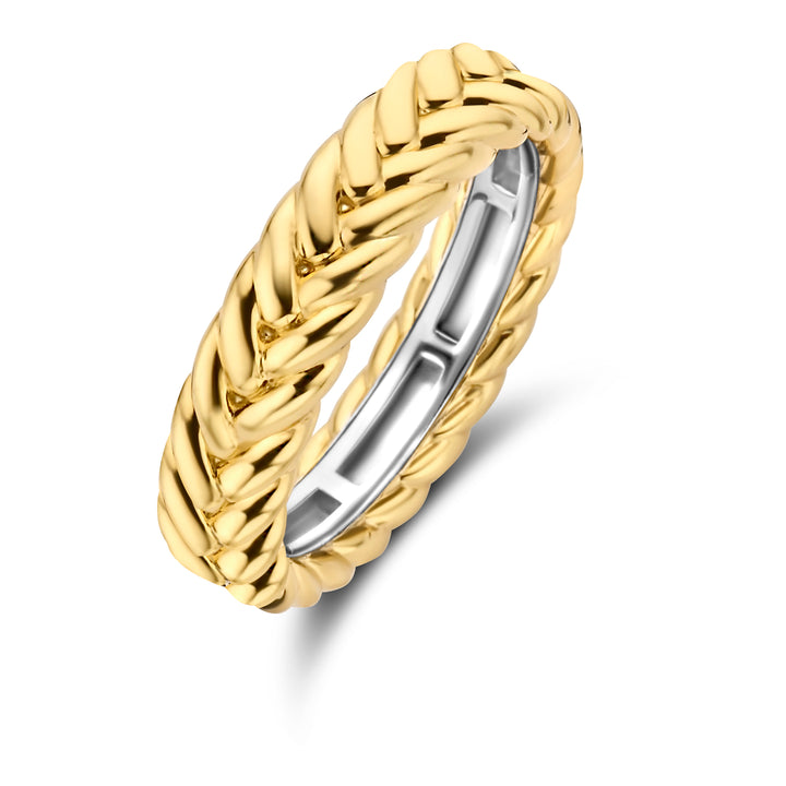 Ti Sento Braided Gold Plated Ring