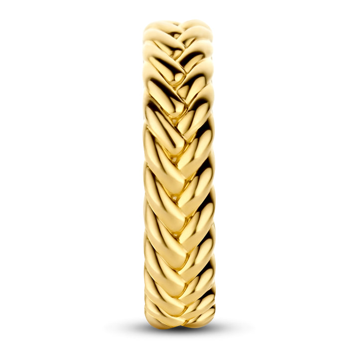 Ti Sento Braided Gold Plated Ring - Michael Jones Jeweller