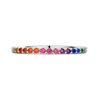 Ti Sento Rainbow Cubic Zirconia Half Eternity Ring - Michael Jones Jeweller