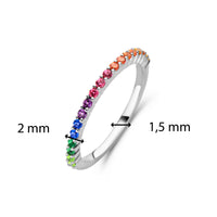 Ti Sento Rainbow Cubic Zirconia Half Eternity Ring - Michael Jones Jeweller