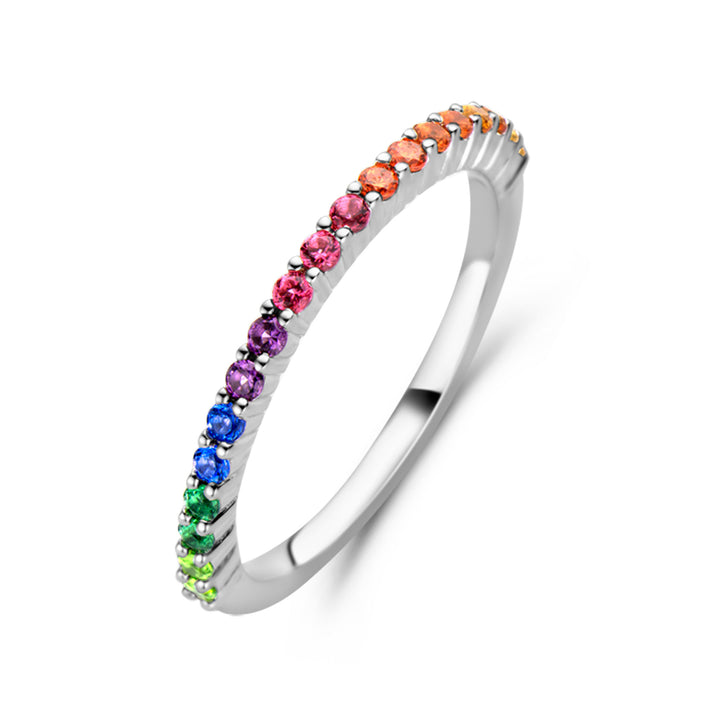 Ti Sento Rainbow Cubic Zirconia Half Eternity Ring - Michael Jones Jeweller