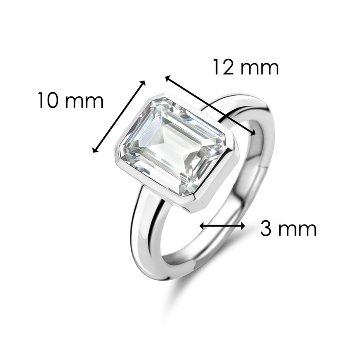 Ti Sento Octagonal Cubic Zirconia Ring