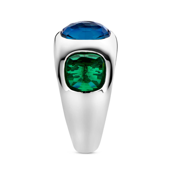 Ti Sento Dark Blue and Green Stone Ring - Michael Jones Jeweller