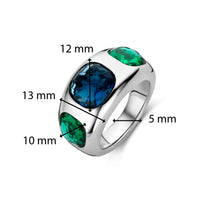 Ti Sento Dark Blue and Green Stone Ring - Michael Jones Jeweller