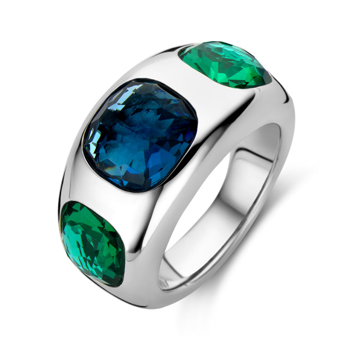 Ti Sento Dark Blue and Green Stone Ring - Michael Jones Jeweller