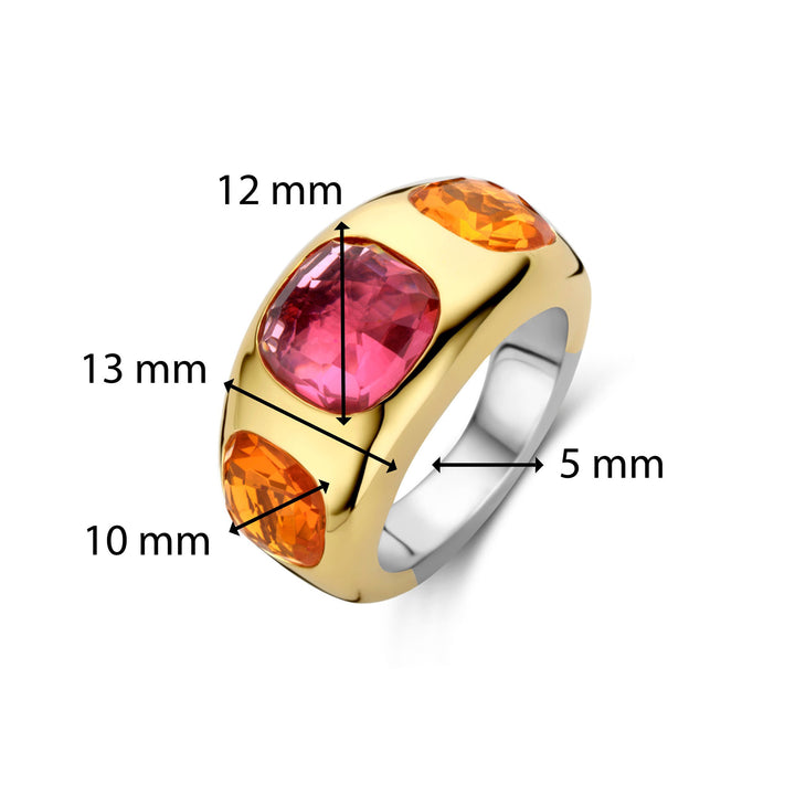 Orange and Green Sapphire Three-Stone Ring For Sale at 1stDibs | orange and  green stone, green and orange stone, orange stone rings