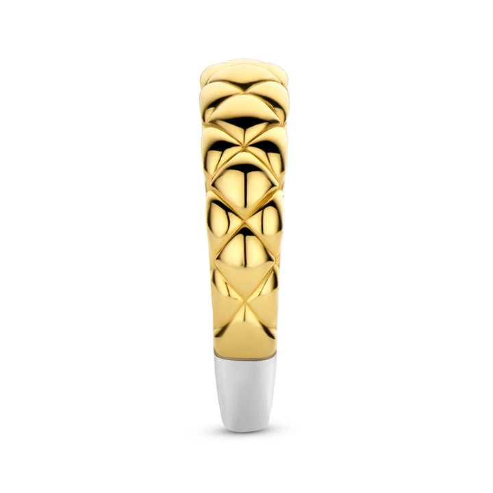 Ti Sento Yellow Gold Plated Clover Patterned Ring