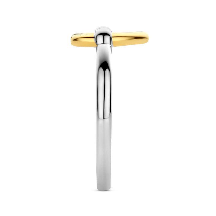 Ti Sento Yellow Gold Plated Open Heart Ring - Michael Jones Jeweller