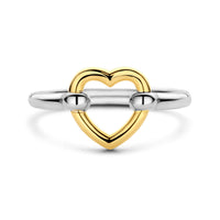 Ti Sento Yellow Gold Plated Open Heart Ring - Michael Jones Jeweller