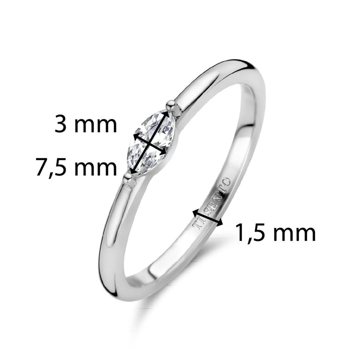 Ti Sento Marquise Cubic Zirconia Ring - Michael Jones Jeweller