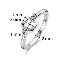 Ti Sento Cubic Zirconia Hexagonal Ring - Michael Jones Jeweller