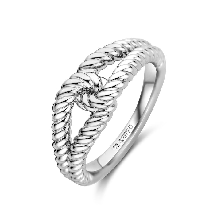 Ti Sento Rope Knot Ring 12323SI (54)