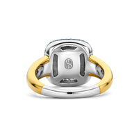 Ti Sento Yellow Gold Plated Turquoise Blue and Blue Cubic Zirconia Ring - Michael Jones Jeweller
