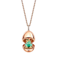 Fabergé Essence Rose Gold & Green Lacquer Frog Surprise Locket