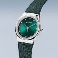Bering 27mm Teal Classic Steel Quartz Watch 12927-808
