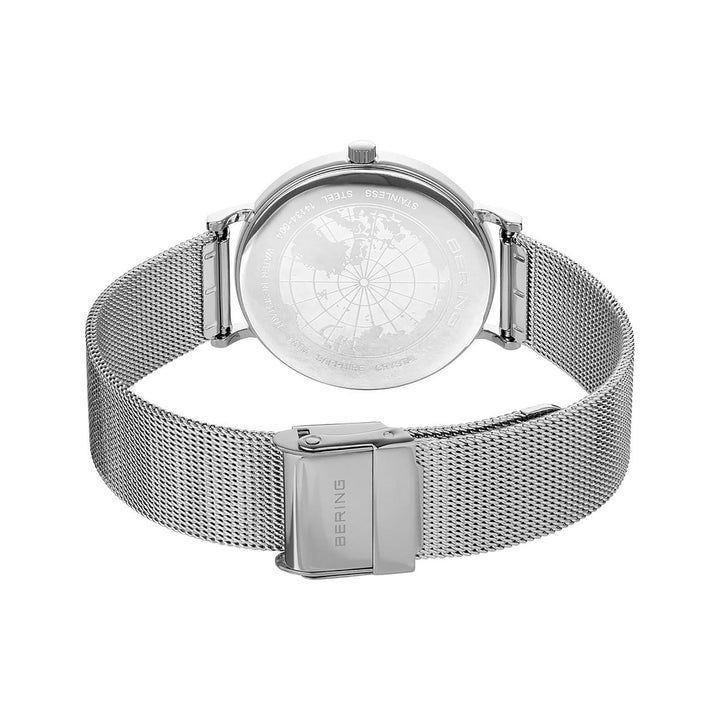 Bering Classic Polished Silver-Tone 34mm Watch 14134-004