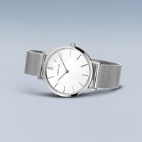 Bering Classic Polished Silver-Tone 34mm Watch 14134-004 - Michael Jones Jeweller