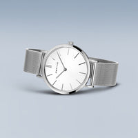 Bering Classic Polished Silver-Tone 34mm Watch 14134-004